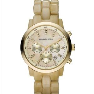 Michael Kors Tan Tortoise Shell Watch